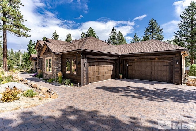 view of front of home featuring a garage