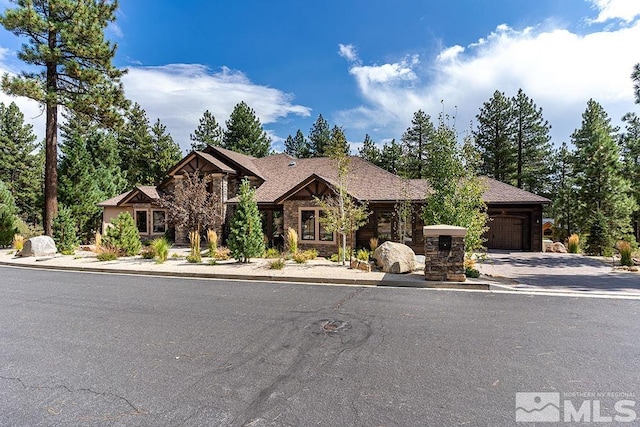 view of front of home featuring a garage