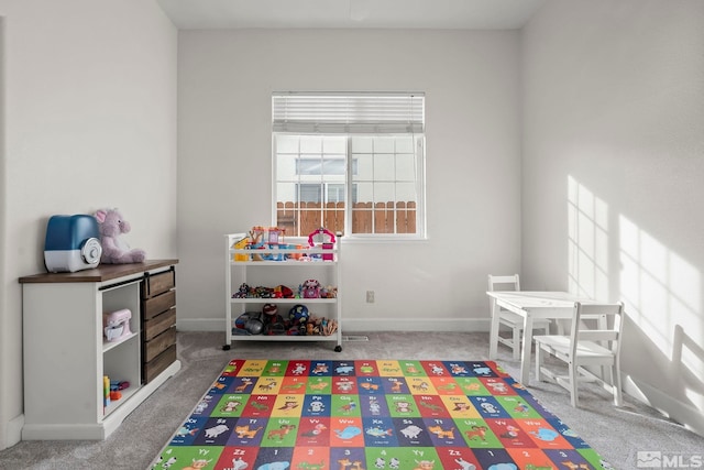 playroom with carpet flooring