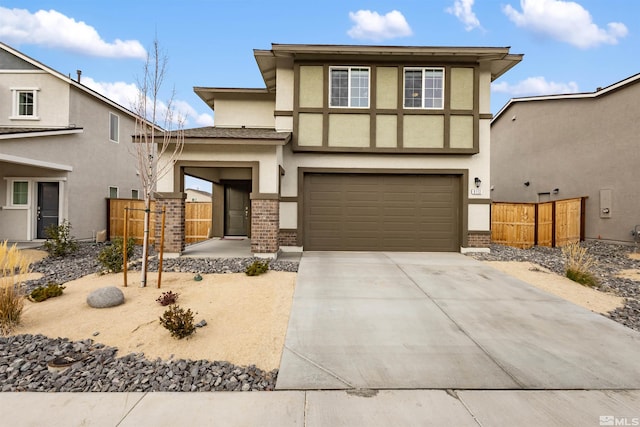 view of front facade with a garage