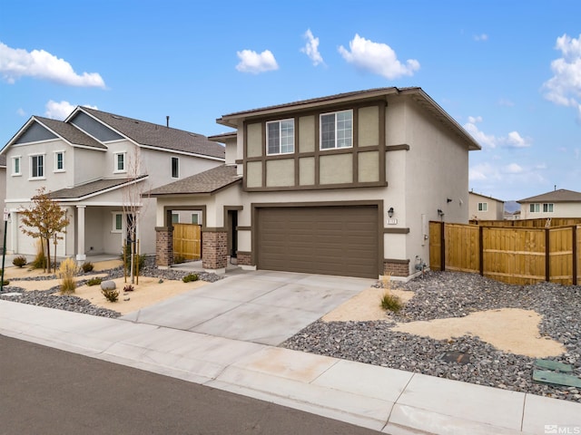 view of front facade featuring a garage