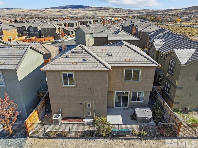 aerial view featuring a mountain view