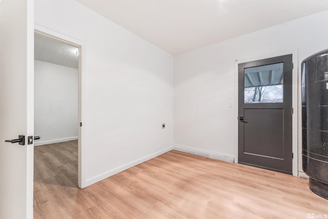 entryway with light wood-type flooring