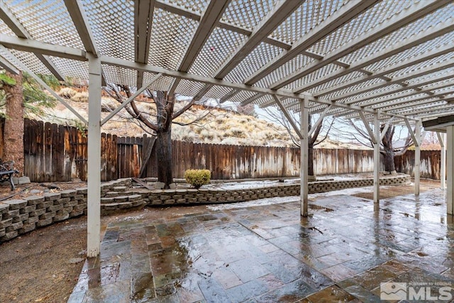 view of patio with a pergola