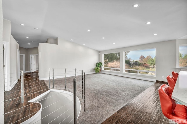 interior space featuring dark hardwood / wood-style floors