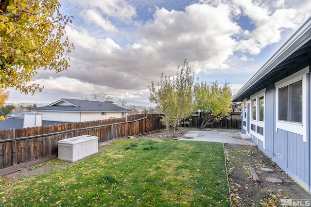 view of yard featuring a patio area