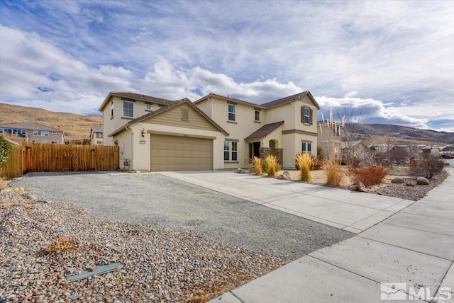 view of property featuring a mountain view