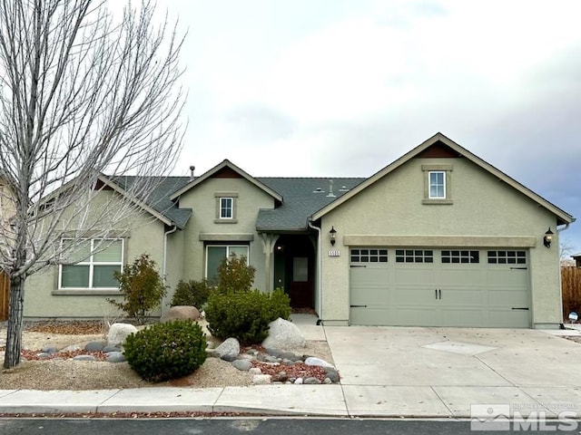 view of front facade with a garage