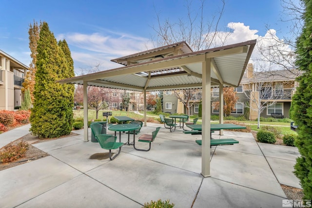 view of property's community with a gazebo