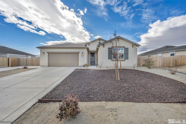 ranch-style house featuring a garage