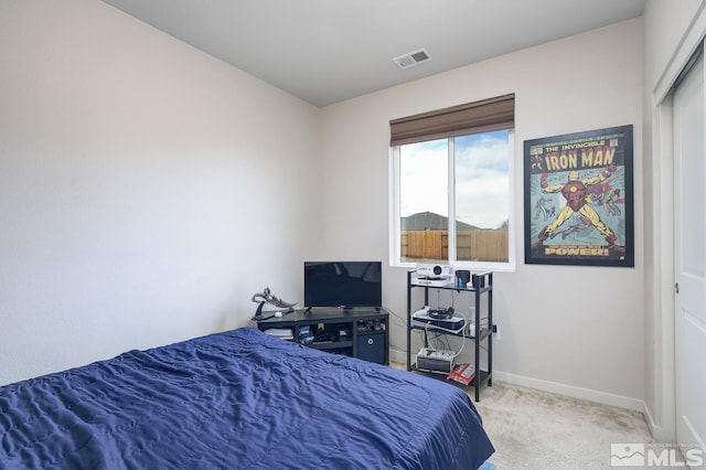 view of carpeted bedroom