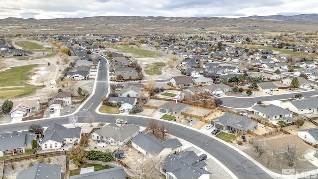 aerial view featuring a mountain view