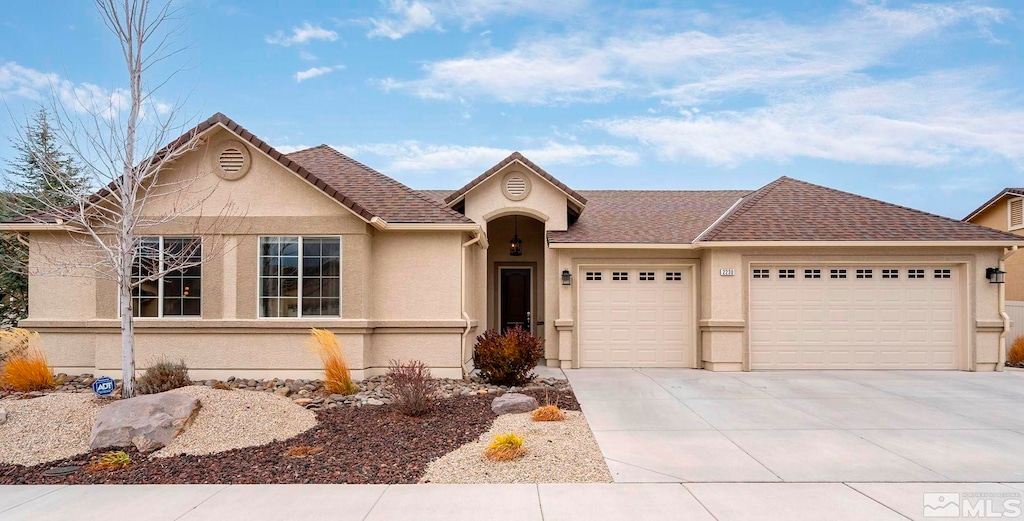 ranch-style house with a garage