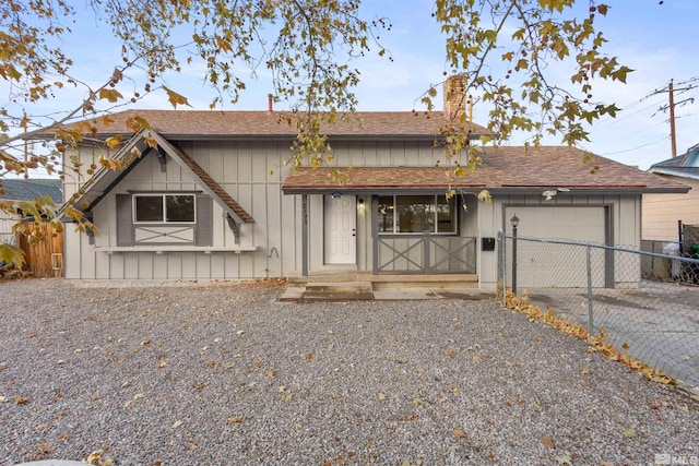 ranch-style house featuring a garage