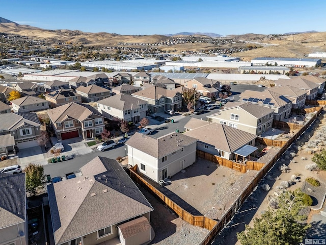 drone / aerial view with a mountain view