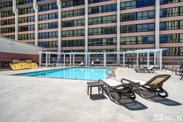 view of pool with a patio