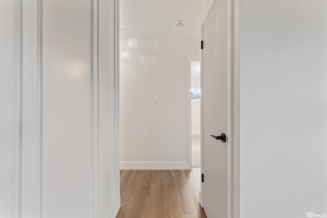 corridor featuring light hardwood / wood-style floors