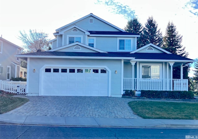 view of front of property with a porch