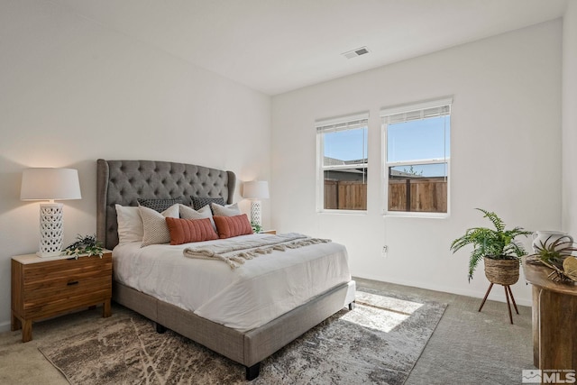 view of carpeted bedroom