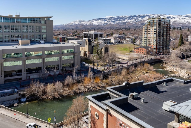 city view with a mountain view