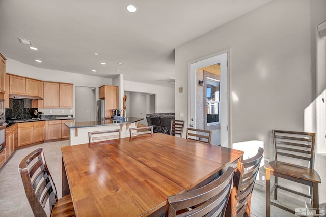 view of dining area