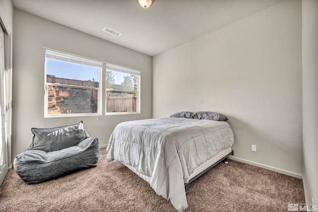 view of carpeted bedroom