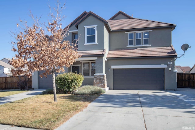 view of front of home featuring a garage