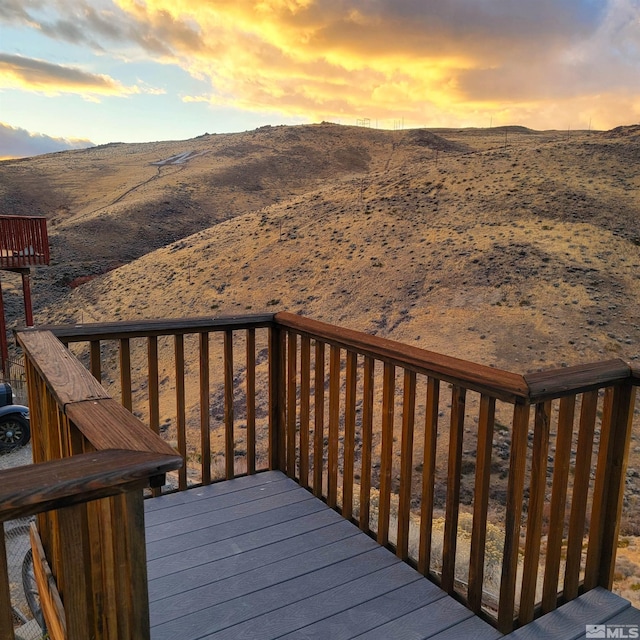 view of deck at dusk