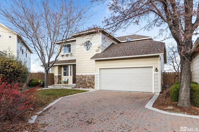 view of front of home featuring a garage