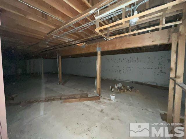 view of basement