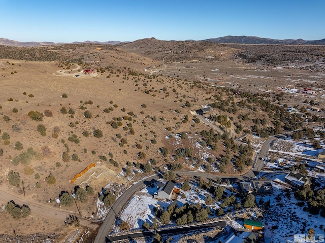 aerial view featuring a mountain view