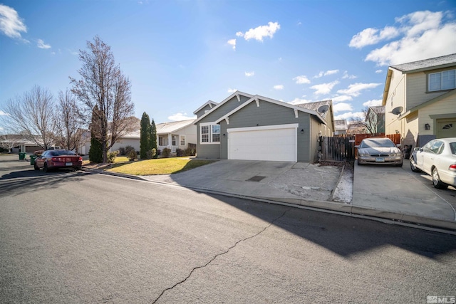 view of property exterior with a garage