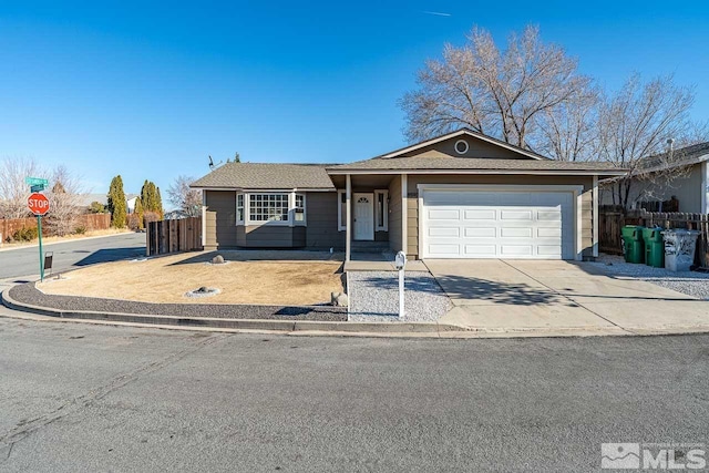 ranch-style home with a garage