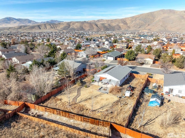 bird's eye view featuring a mountain view