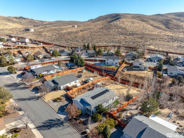 bird's eye view featuring a mountain view