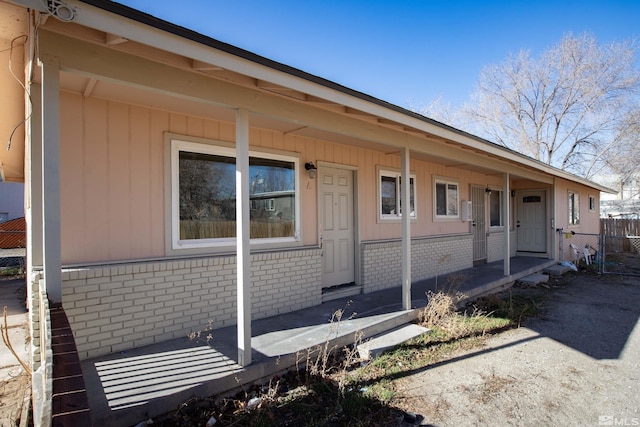 view of front of home featuring covered porch