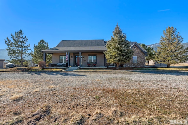 view of front of property featuring a porch