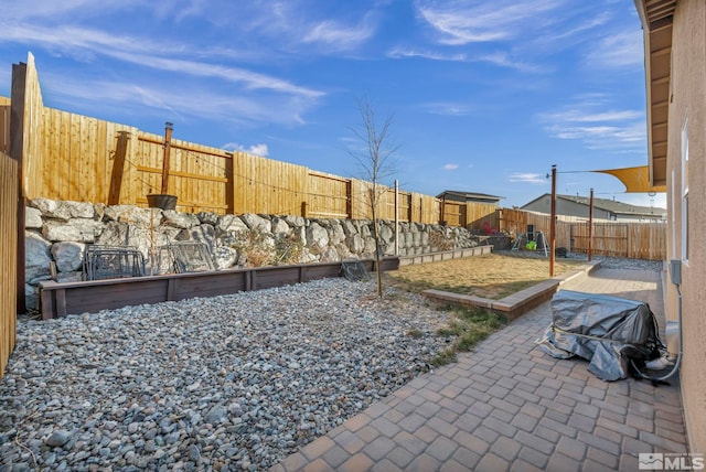 view of yard with a patio area