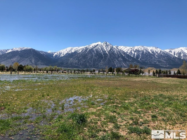 mountain view with a rural view