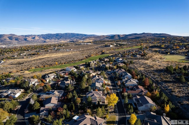 aerial view featuring a mountain view