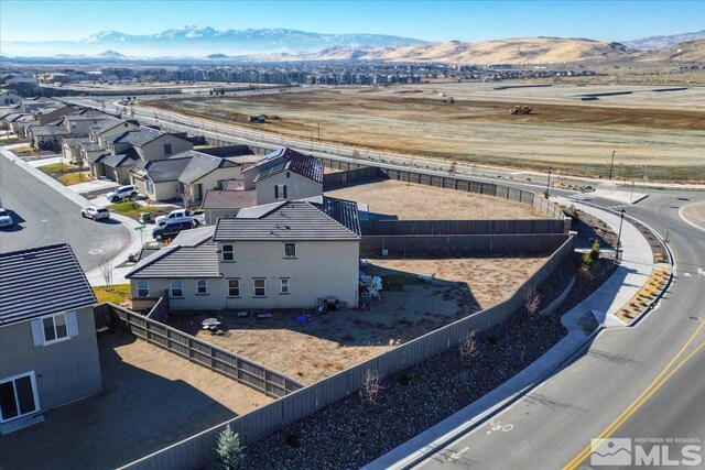 aerial view featuring a mountain view