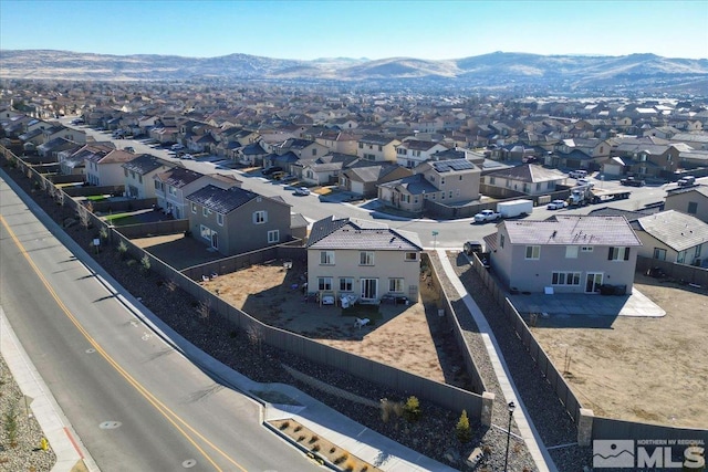 aerial view featuring a mountain view