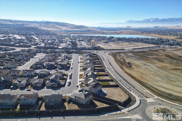 bird's eye view featuring a mountain view