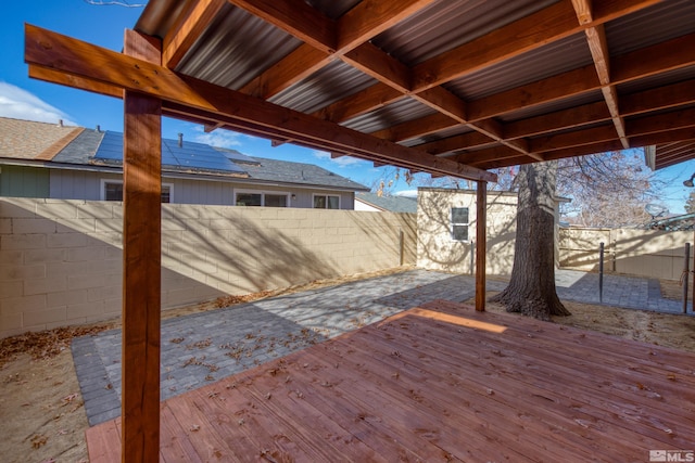 view of wooden terrace