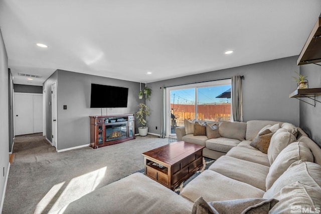 view of carpeted living room