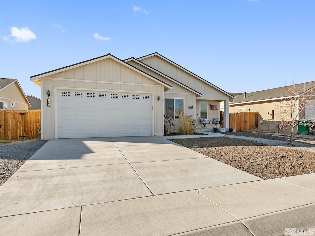 ranch-style house with a garage