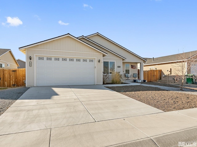 ranch-style house with a garage