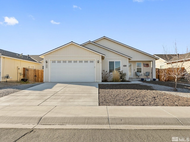 ranch-style house with a garage