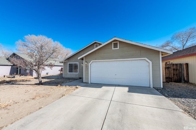 view of front facade featuring a garage