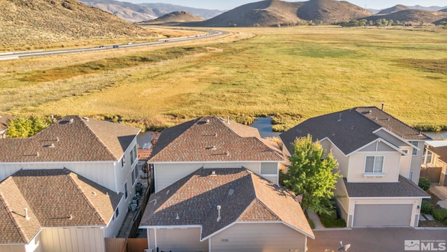 aerial view featuring a mountain view